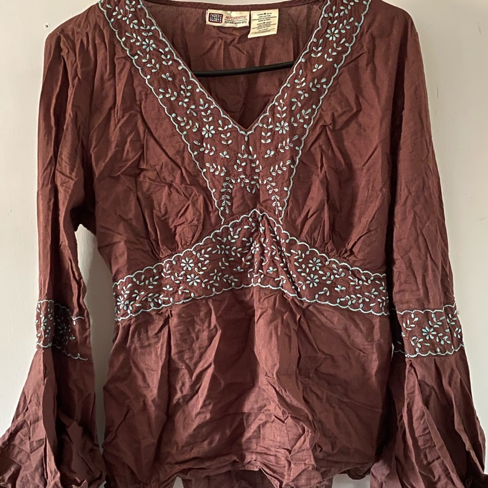 Faded glory top size medium brown